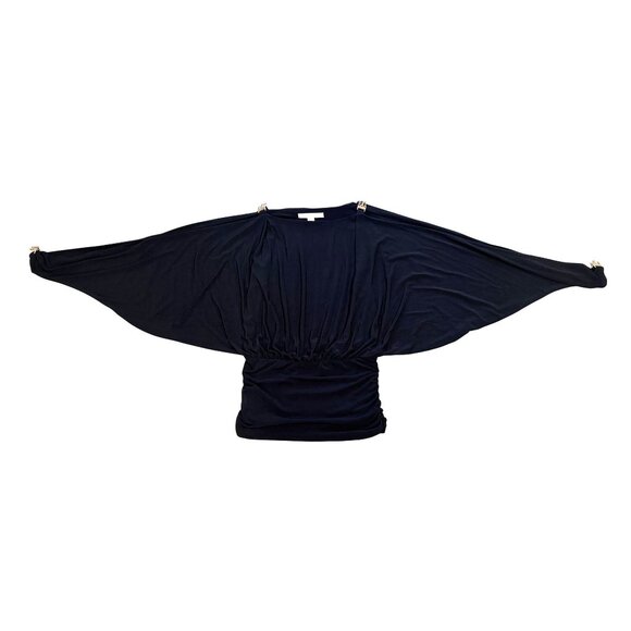 Boston Proper Black Dolman Cold Shoulder Dressy Top Blouse Shirt Evening Size XS - Picture 11 of 11